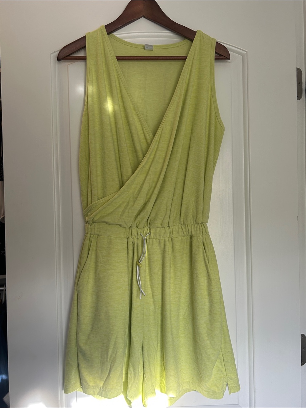 Old Navy Active Lime-Green Sleeveless Wrap Romper